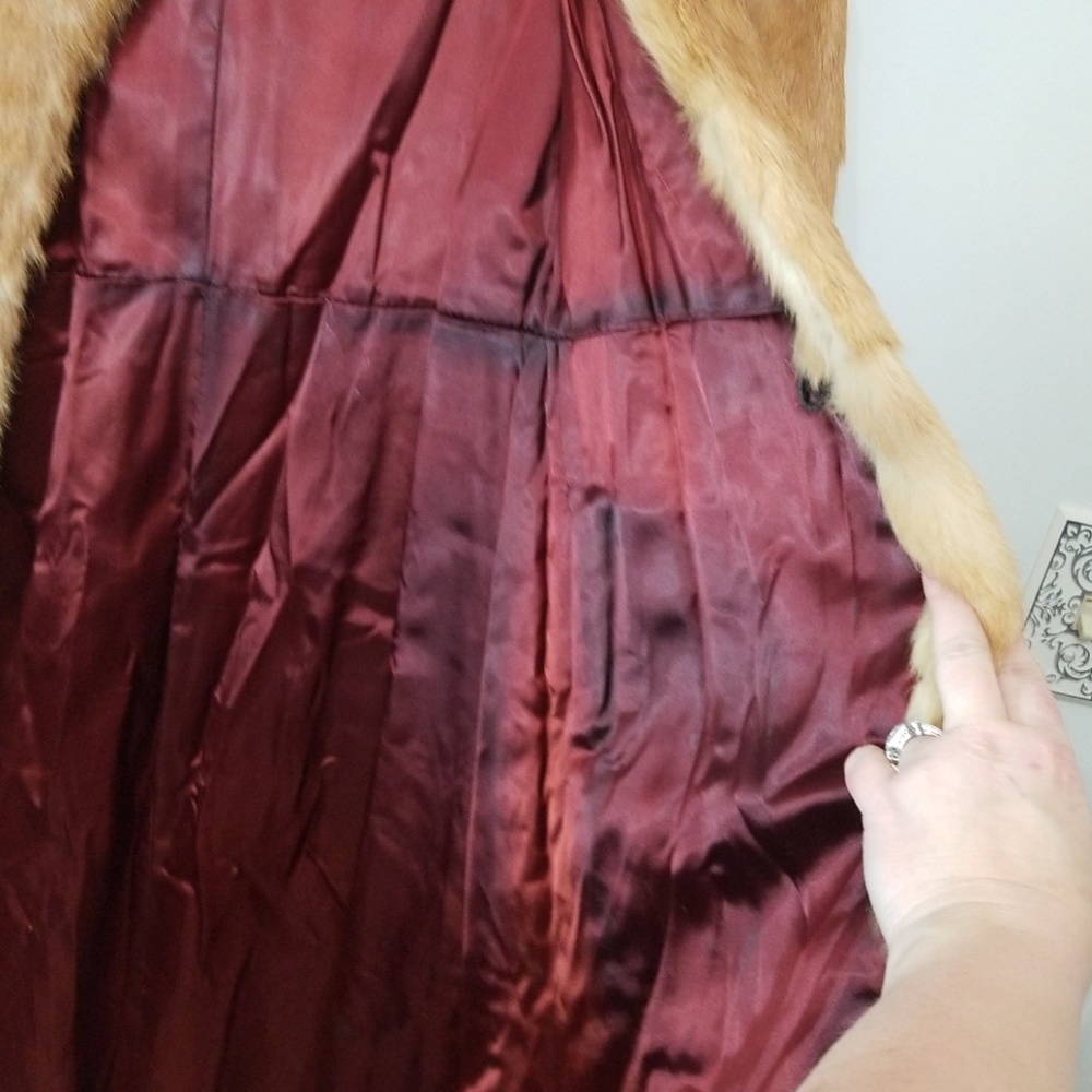 Vintage Genuine Rabbit trench coat, vintage fur - Picture 3 of 8